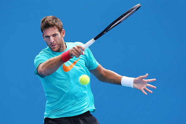 Juan Martín del Potro en una práctica durante el Australia Open de 2015. (Michael Dodge/Getty Images)