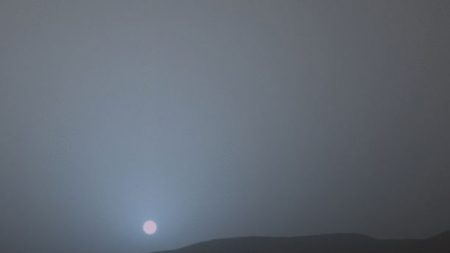 La puesta de Sol en Marte
