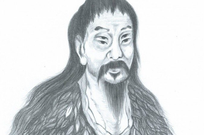 Cangjie, el creador de los caracteres chinos, suele ser representado con cuatro ojos para simbolizar su gran visión. (Ilustrado por Yeuan Fang/La Gran Época)