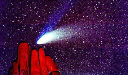 © Wally Pacholka/NASA
Cometa Hale-Bopp desde Joshua Tree National Park, California en 5 de abril de 1997 a las 5:30 a 05:50 hora UT