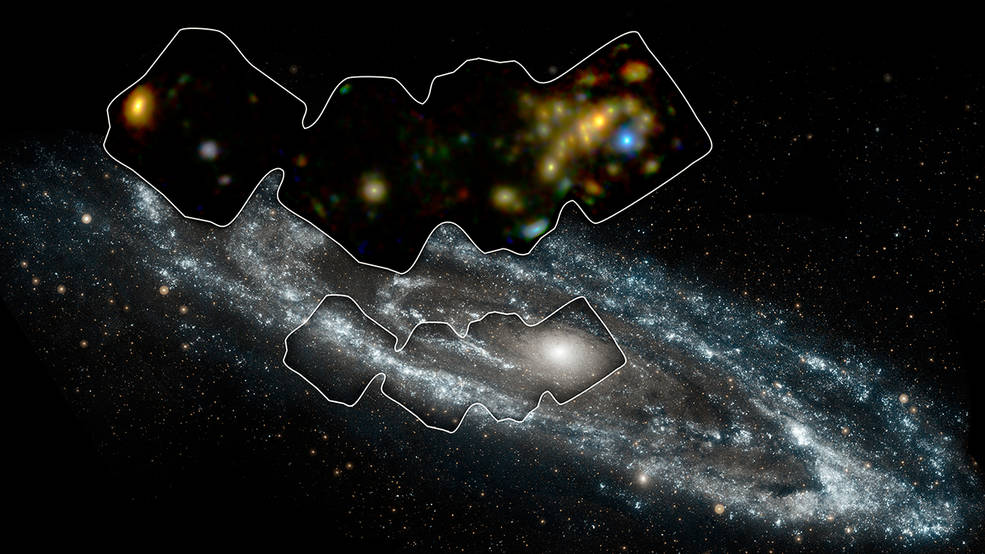 Imagen de una parte de la galaxia Andrómeda obtenida por el telescopio NuSTAR (Foto: www.lanasa.net)