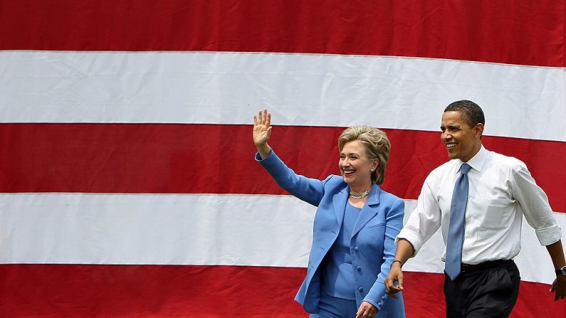 El actual presidente de EE.UU. Barack Obama y la virtual candidata Hillary Clinton. Foto: Mario Tama//Getty Images