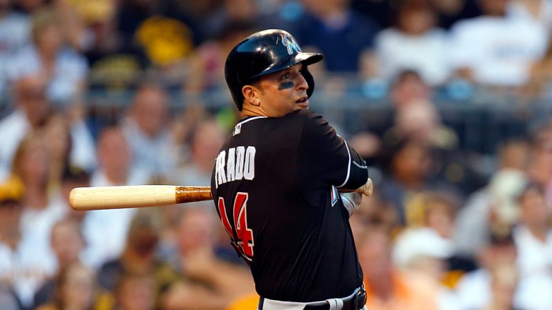 Martin Prado #14 de los Marlins de Miami. (Foto de imágenes de Justin K. Aller/Getty)