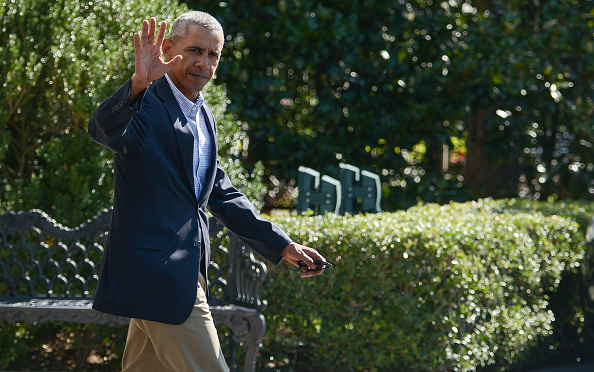 El presidente Barack Obama partiendo de la Casa Blanca hacia Louisiana. Foto: Leigh Vogel / Getty Images
