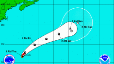 Huracán Nicole aumenta a categoría 4 y se dirige a las Bermudas