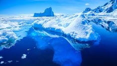 El hielo de la Antártida se hunde en agua caliente
