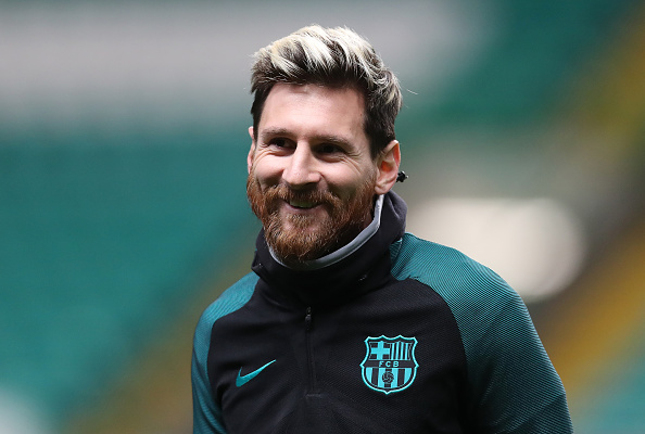 Lionel Messi del Barcelona entrenando antes del partido ante Celtic FC por la UEFA Champions League en Glasgow, Escocia. (Ian MacNicol/Getty Images)