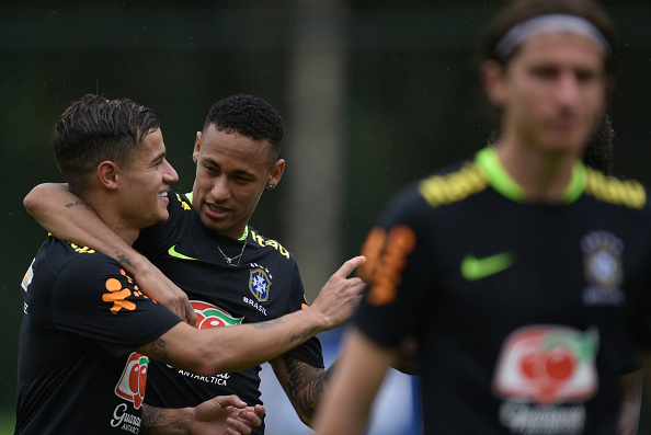 Coutinho y Neymar son grandes amigos. Foto: DOUGLAS MAGNO/AFP/Getty Images