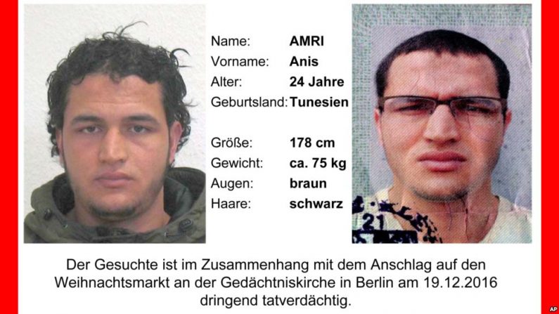 Anis Amri de 24 años es considerado un hombre peligroso y las autoridades alertaron que podría estar armado.
