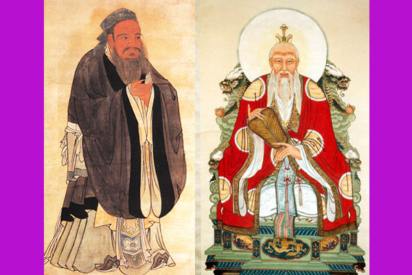 (De izquierda a derecha) Confucio y Lao Zi (Dominio público, combinado por La Gran Época)