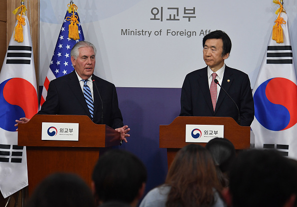Tillerson en su visita a Corea del Sur el 17 de marzo de 2017. (Foto: Song Kyung-Seok-Pool/Getty Images)