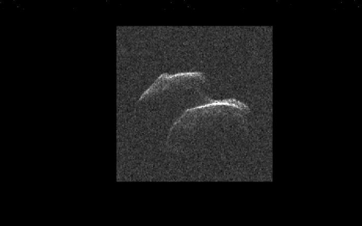 Asteroide JO 25 en imagen de radar. (NASA)