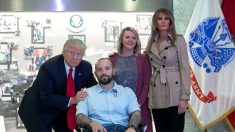Trump visita hospital de veteranos de guerra
