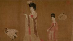 Los peinados con flores de las damas de la corte de Zhou Fang