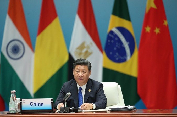 El presidente chino Xi Jinping en Xiamen, provincia de Fujian, al sureste de China, el 5 de septiembre de 2017. (WU HONG/AFP/Getty Images)