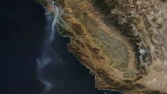 Impresionante foto de la NASA muestra más de 800 kilómetros de humo por los incendios en California