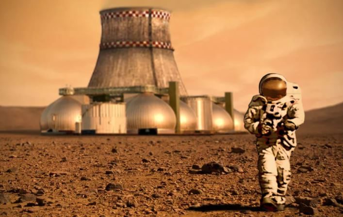 Misión en Marte. Escenario árido de una posible misión en el planeta rojo. (Conversation / NASA)