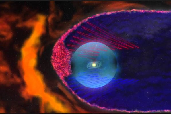 Burbujas magnéticas en una Ilustración de la NASA.