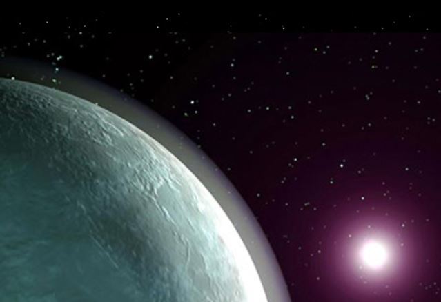 Imagen ilustrativa de un exoplaneta tipo Súper Tierra, que orbita la estrella K. (NASA)