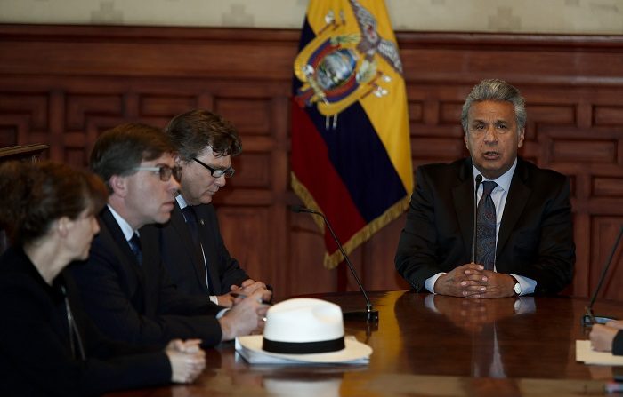 El presidente ecuatoriano, Lenin Moreno, indicó que su país dejará, de forma inmediata, de ser garante del proceso de paz con el Gobierno de Colombia.EFE/José Jácome