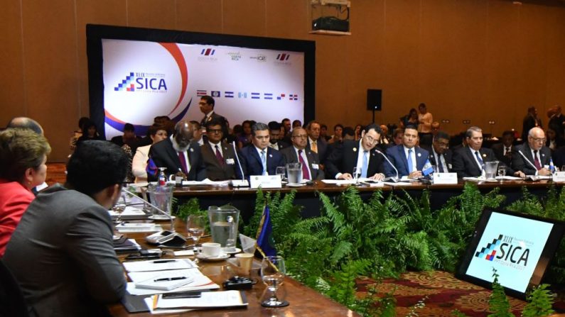 Vista general durante la reunión del Sistema de Integración Centroamericana (SICA) en San José, Costa Rica.  FOTOGRAFÍA AFP / Ezequiel BECERRA (En la foto se debe leer EZEQUIEL BECERRA/AFP/Getty Images)