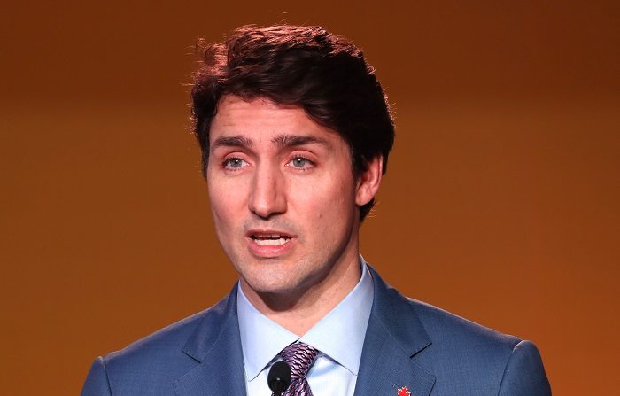 El primer ministro de Canadá, Justin Trudeau, ofrece una rueda de prensa hoy, sábado 14 de abril de 2018, durante la VIII Cumbre de las Américas, en Lima (Perú). EFE/Miguel Gutiérrez