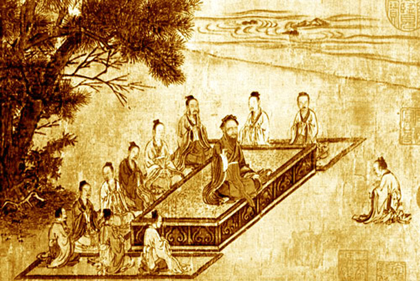 Confucio y sus discípulos. (Dominio Público)