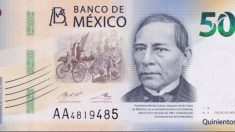 El nuevo billete de $500 reemplaza a Diego Rivera y Frida Kahlo por Benito Juárez