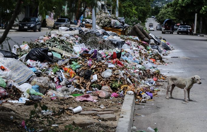 Emiten alerta sanitaria por acumulación de basura en Acapulco, Guerrero
Fotografía de basura regada hoy, jueves 30 de agosto de 2018, en una calle de la zona conurbana en Acapulco, Guerrero (México). EFE