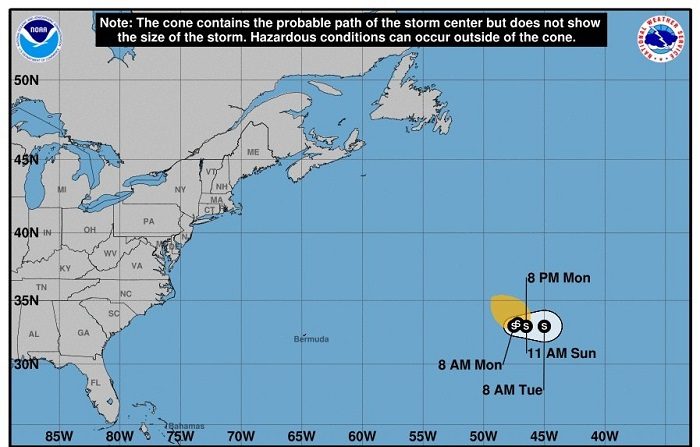 Una nueva tormenta subtropical bautizada como Leslie se formó durante las últimas horas en el norte del Océano Atlántico, pero según el boletín emitido hoy por el Centro Nacional de Huracanes (NHC, en inglés), su pronóstico es el de "huracán de corta vida". EFE