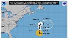 El huracán Leslie sigue en el Atlántico, sin amenazar territorios poblados