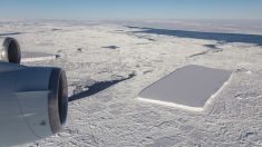 NASA publica más fotos y video del extraño iceberg rectangular que apareció en la Antártida