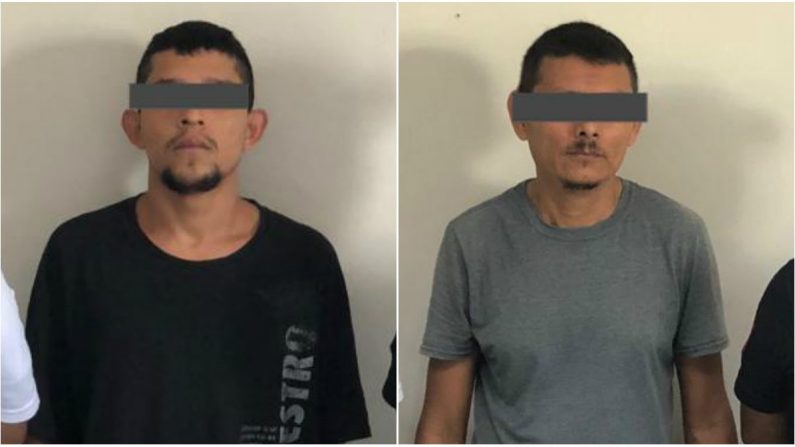 Adín Josué, izquierda, y Juan Carlos fueron deportados de México el 30 de octubre de 2018. Autoridades mexicanas indicaron que ambos eran buscados por la policía, por tráfico de drogas y por asesinato, respectivamente, en su Honduras natal. (Secretaría de Gobernación de México)