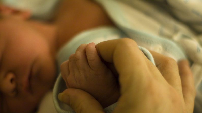 Sosteniendo la mano de un bebé recién nacido (Bridget Coila | Flickr)