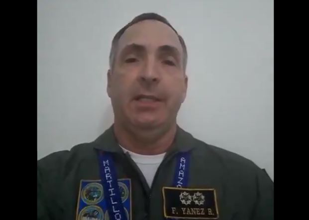 General de División Francisco Estéban Yánez Rodríguez, Director de Planificación Estratégica del Alto Mando Militar de la Aviación (Captura de vídeo)