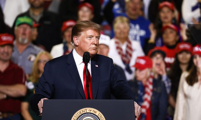 El presidente Donald Trump en un acto en El Paso, Texas, el 11 de febrero de 2019. (Charlotte Cuthbertson/La Gran Época)