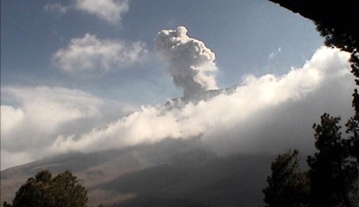 Volcán Popocatepetl el 14 de febrero de 2019. (Cenapred)