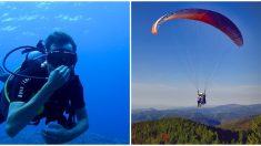 Este peluquero extremo corta el pelo mientras vuela en parapente ¡y no solo eso!