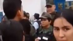 Niña se enfrenta a guardia de Maduro para que la deje estudiar