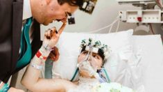 Novia de 19 años con cáncer tiene boda de ensueño en el hospital a solo unas horas de morir