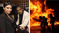 Bomberos privados de los famosos Kim Kardashian y Kanye West salvan vecindario de voraz incendio