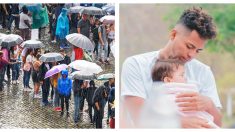 Miles de personas hacen cola bajo la lluvia para donar células madre a niño con cáncer terminal