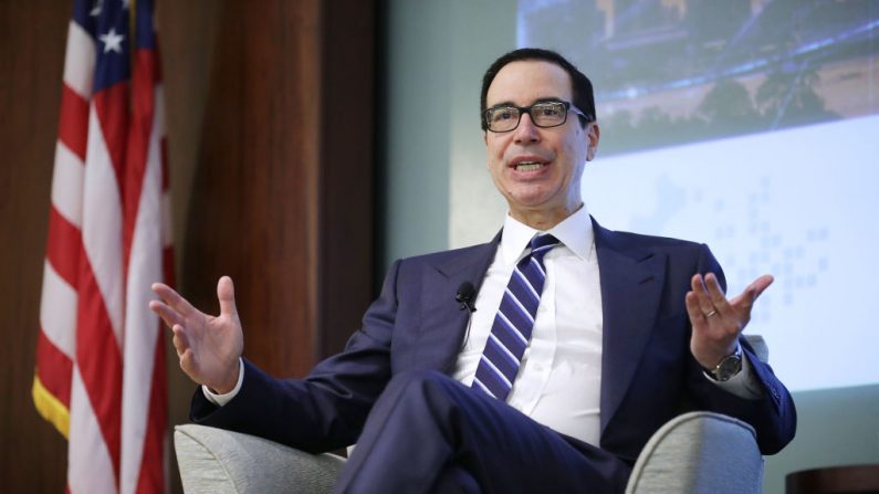 Secretario del Tesoro de EE.UU., Steven Mnuchin, el 24 de abril de 2019 en Arlington, Virginia. (Chip Somodevilla/Getty Images)