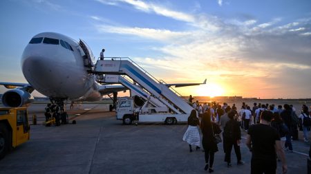 Pelea en el aire: Pasajero exige un paracaídas e intenta abrir la puerta de emergencia