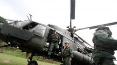 Un helicóptero del Ejército venezolano cae a tierra con siete tripulantes