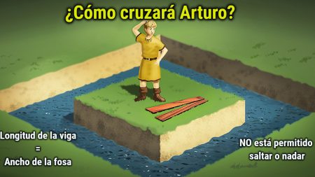 ¿Puedes hacer que Arturo cruce la fosa usando solo 2 vigas de madera? ¡Es más difícil de lo que parece!