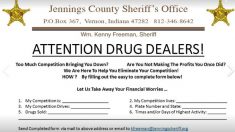 Sheriff dice a líderes de la droga que si tienen muchos competidores llenen este formulario y los delaten
