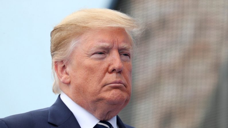 El presidente, Donald Trump asiste a las conmemoraciones del día D 75 el 5 de junio de 2019 en Portsmouth, Inglaterra. (Créditos: Chris Jackson-WPA Pool/Getty Images)