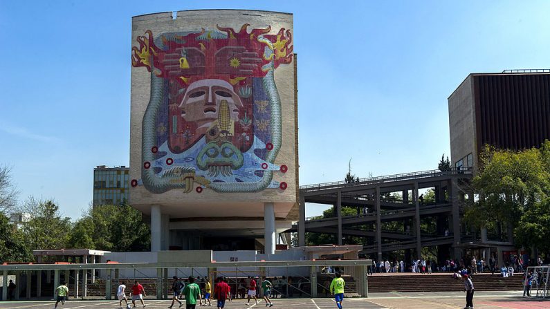 Un mural de Francisco Eppens en la Facultad de Medicina de la UNAM (Universidad Nacional Autónoma de México) en la Ciudad de México. (OMAR TORRES/AFP/Getty Images)
