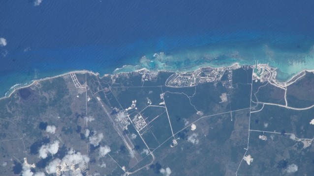 Imagen satelital de Punta Cana. (NASA)
